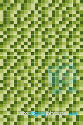 Modern Mosaic Green Wall Stock Image