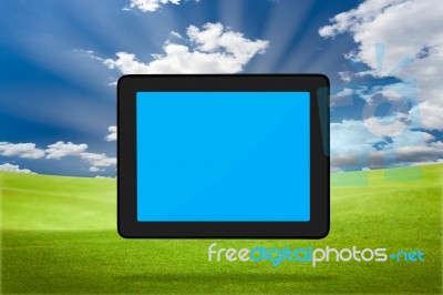 Modern Tablet PC - Touch Pad Stock Photo