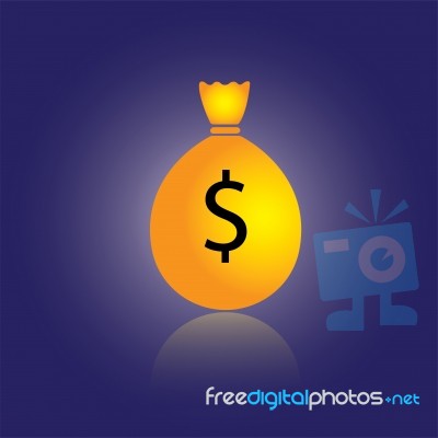 Moneybag Filled With Dollars Stock Image