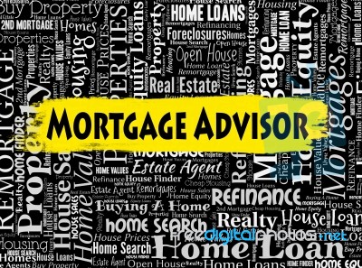 Mortgage Advisor Indicates Real Estate And Advice Stock Image