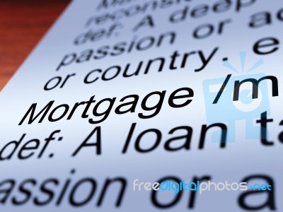 Mortgage Definition Stock Photo