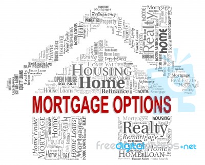 Mortgage Options Shows Real Estate And Alternative Stock Image