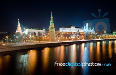 Moscow Kremlin In Russia Stock Photo
