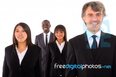 Multi-Racial Business Team Stock Photo