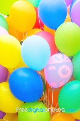 Multicolored Balloon Background Stock Photo