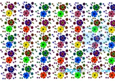 Multicolored Flowers Background Stock Image