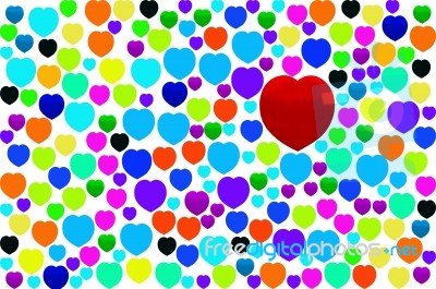Multicolored Heart Stock Image