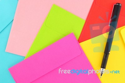 Multicolored Letter Paper Stock Photo