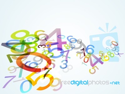 Multicolored Number Stock Image