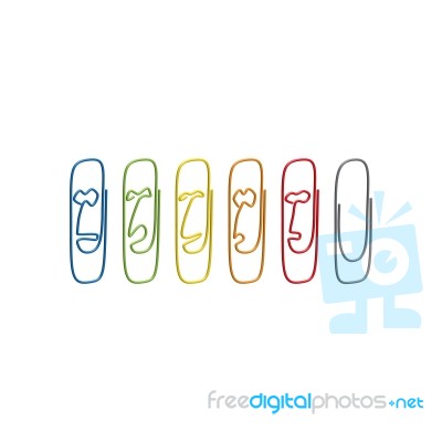 Multicolored Paperclips Stock Image