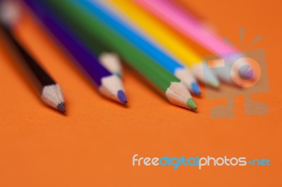 Multicolored Pencil Stock Photo