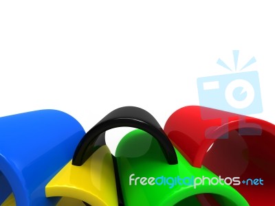 Multicolored Plastic Tubes Stock Image