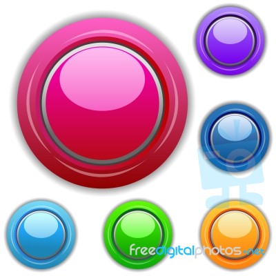 Multicolored pushbuttons Stock Image