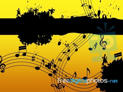 Music Background Means Black Line Classical And Harmony
 Stock Image