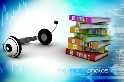 Music Folder On Attractive Background Stock Image