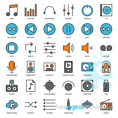 Music User Interface Stock Image