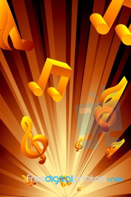 Musical Notes Background Stock Image