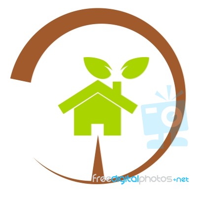 Nature Home Symbol Illustration Stock Image