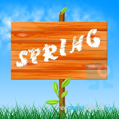 Nature Spring Shows Seasons Environmental And Countryside Stock Image