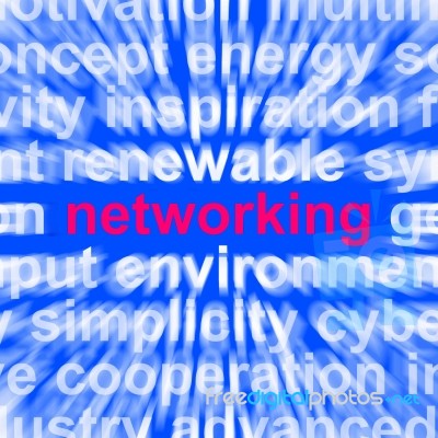 Networking Word Means Making Contacts And Business Networks Stock Image