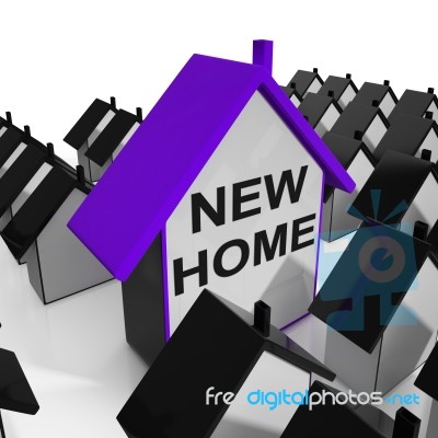 New Home House Means Buying Or Renting Out Property Stock Image