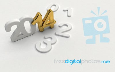New Year 2014 Calender Stock Image