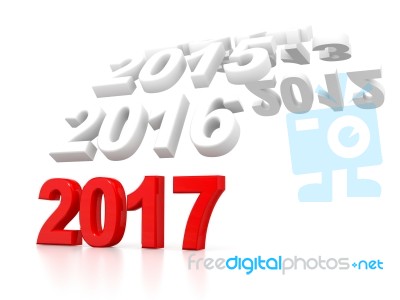 New Year 2017 Stock Image