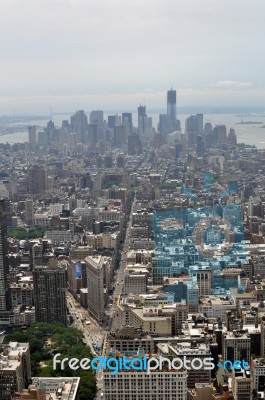 New York Sky View 3 Stock Photo