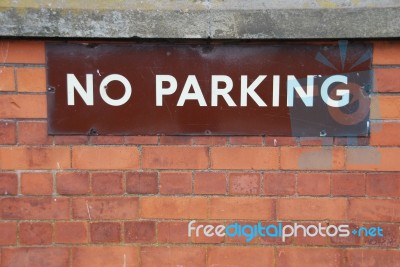 No Parking Sign Stock Photo