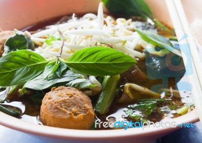 Noodle Soup Stock Photo