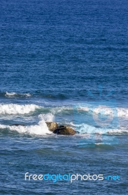 Ocean With Rocks Stock Photo