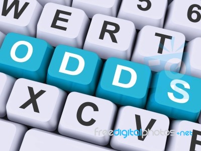 Odds Key Shows Online Possibility Or Gambling Stock Image