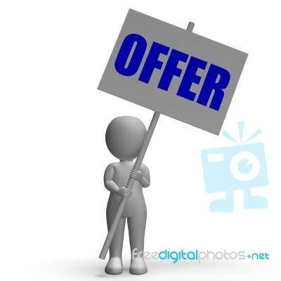 Offer Protest Banner Means Special Discounts And Promotions Stock