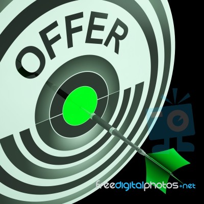 Offer Target Means Cheap Reductions Stock Image