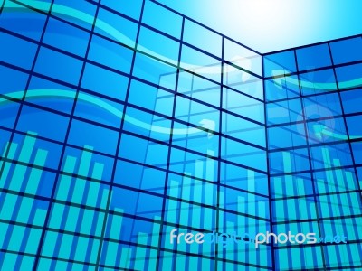 Office Building Means Business Graph And Backdrop Stock Image