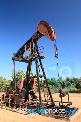 Oil Pump Jack Stock Photo