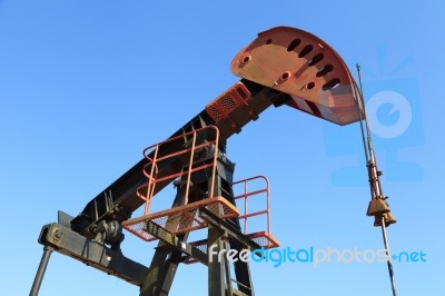 Oil Pump Jack (sucker Rod Beam) Stock Photo