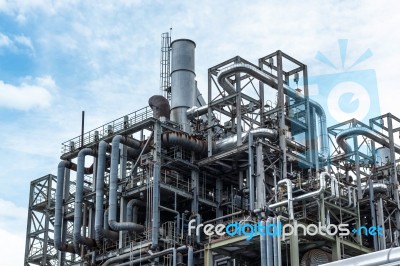 Oil Refinery Building Factory Stock Photo