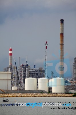 Oil Refinery Plant Stock Photo