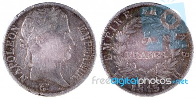 Old Antique Coin Of France 1813 Year Stock Photo