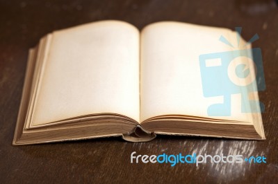 Old Blank Note Book Stock Photo