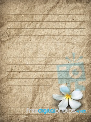 Old Brown Grunge Letter Paper Stock Photo