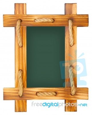 Old Chalk Board With Wood Frame Stock Photo