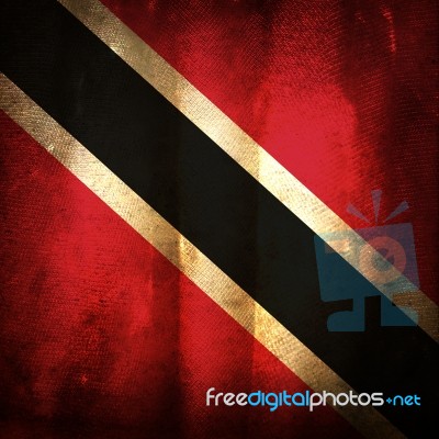 Old Flag Of Trinidad And Tobago Stock Photo