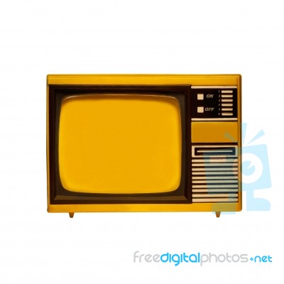 Old Frame Television Stock Photo