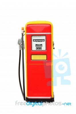 Old Gasoline Fuel Pump Stock Photo