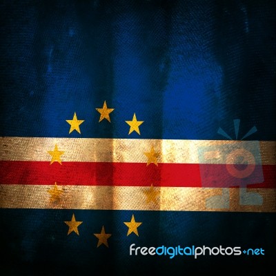 Old Grunge Flag Of Cape Verde Stock Photo