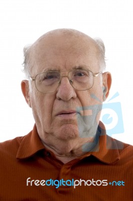 Old Man Wearing Spectacle Stock Photo