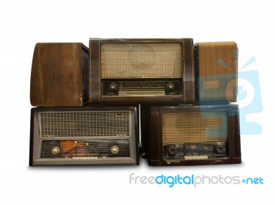 Old Radios Stock Photo