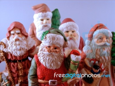 Old Santas Stock Photo